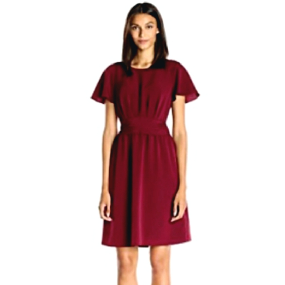 Lark &‎ Ro Burgundy Flowy Dress - NWT